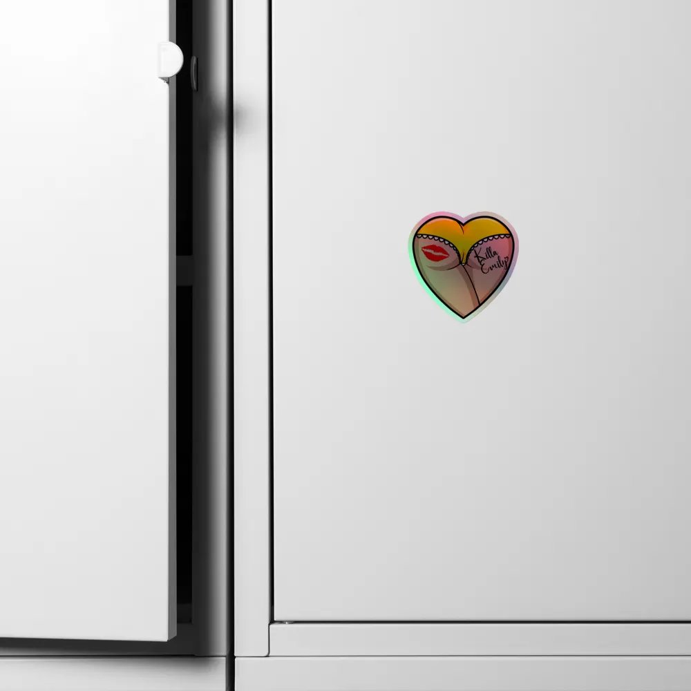 YELLOW HEART BUTT STICKER product image (4)