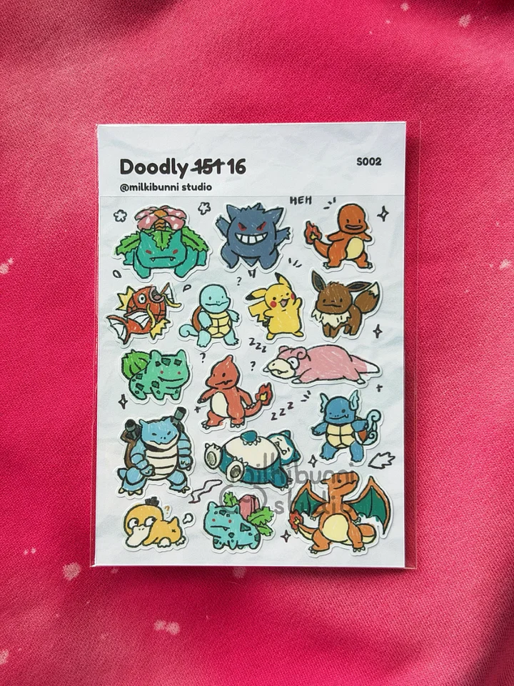 Doodly 16 Sticker Sheet product image (1)