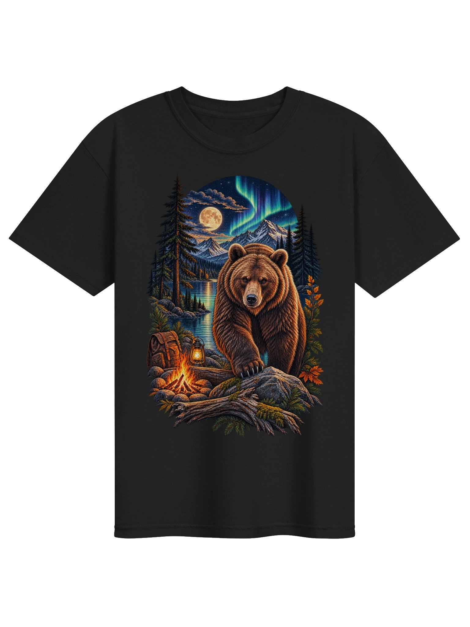 Bear in the Woods - Cute Nature Lover Wildlife T-Shirt | Adorable Forest Bear Illustration Tee product image (2)