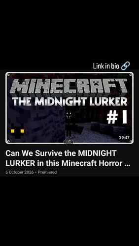 First episode of my spooky Minecraft horror modpack, THE MIDNIGHT LURKER, is OUT NOW~! 😱
.
.
.
.
.
#minecraft #minecrafthorro...