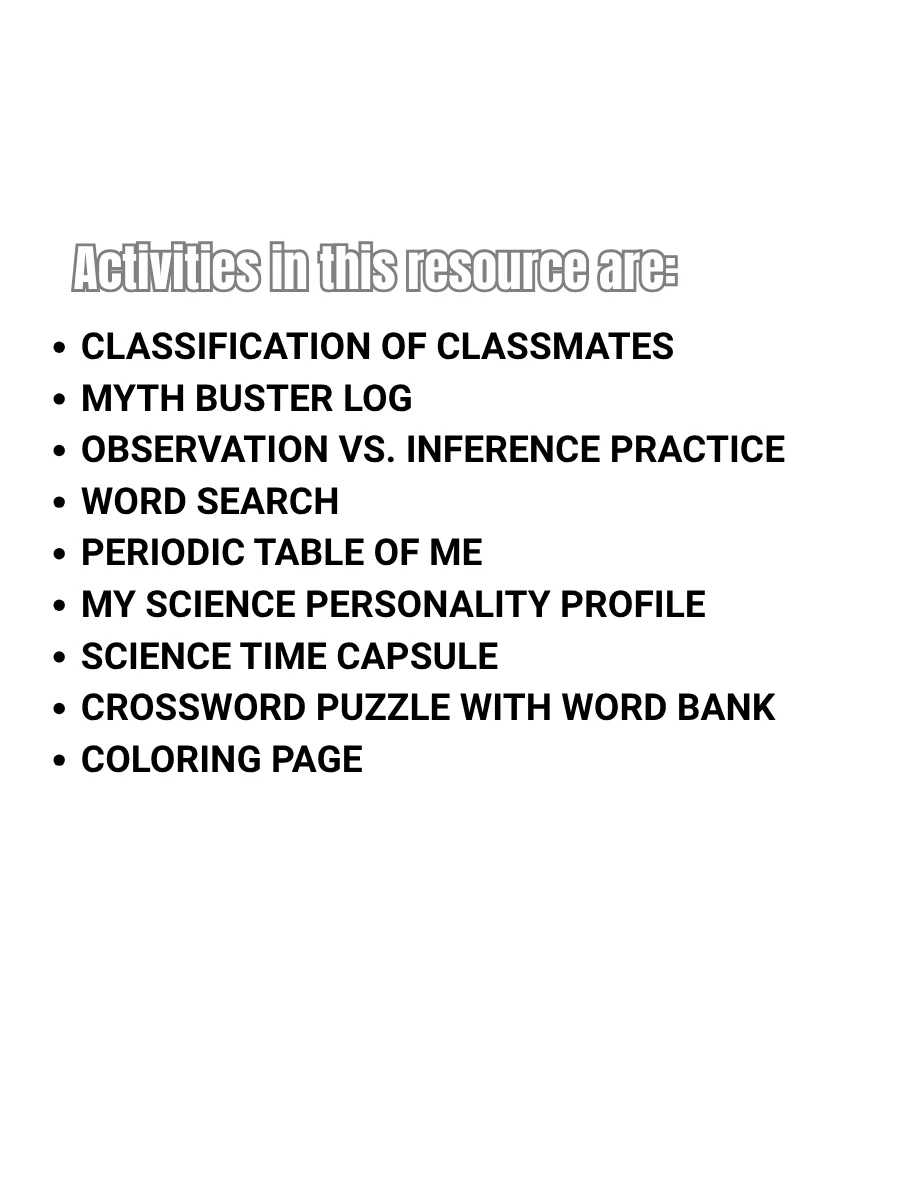 First Week of School Science Activities Middle School 6th 7th 8th Grade product image (3)