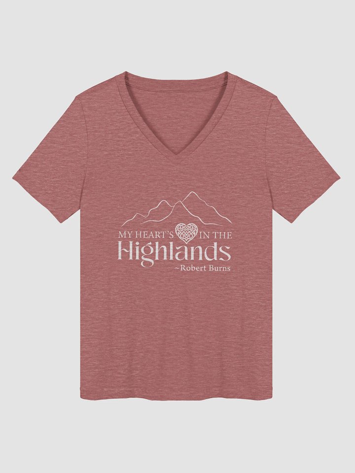 My Heart's in the Highlands Women's Relaxed Fit V-Neck Tee product image (1)