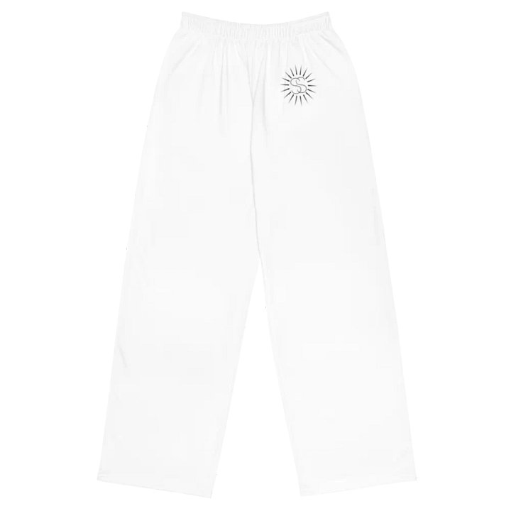 White SS Wide leg beach pants product image (1)