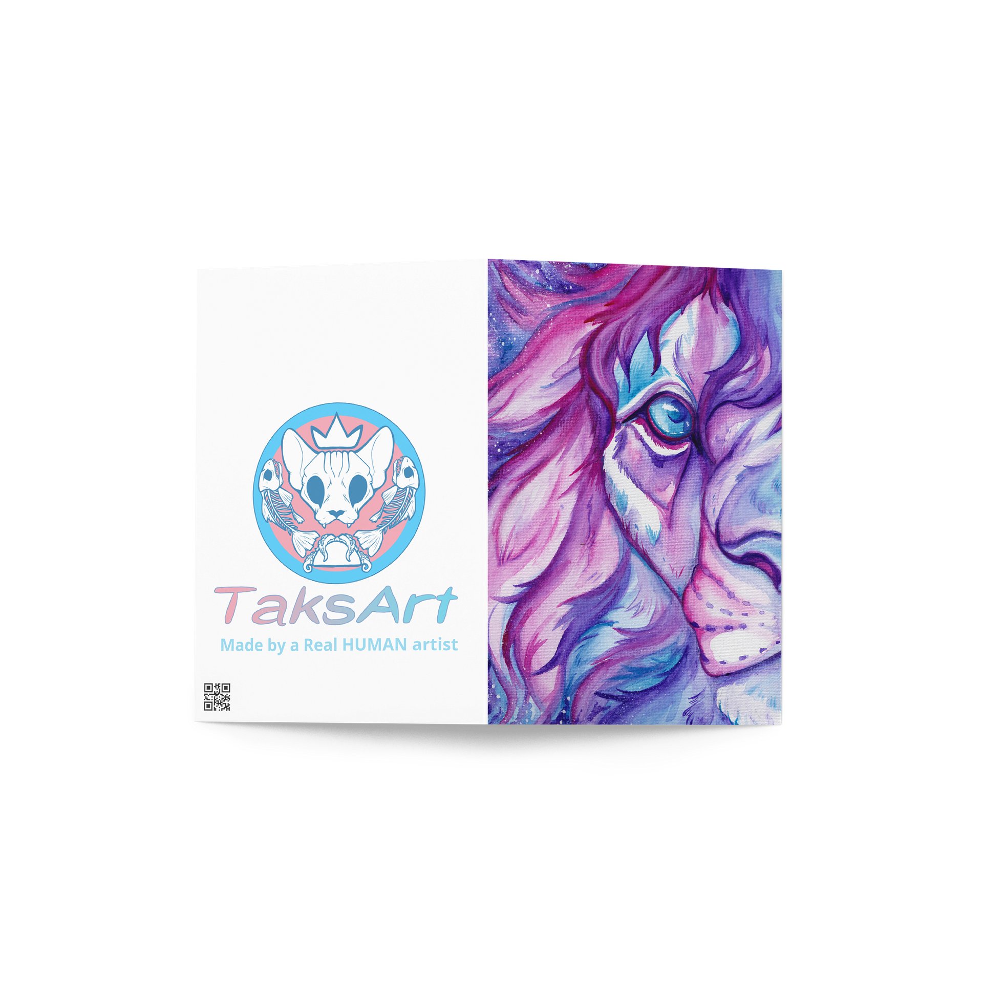 Lilac Lion - Blank Card product image (2)