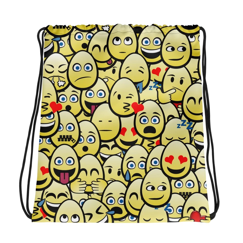 Eggy All Over Drawstring Bag product image (1)