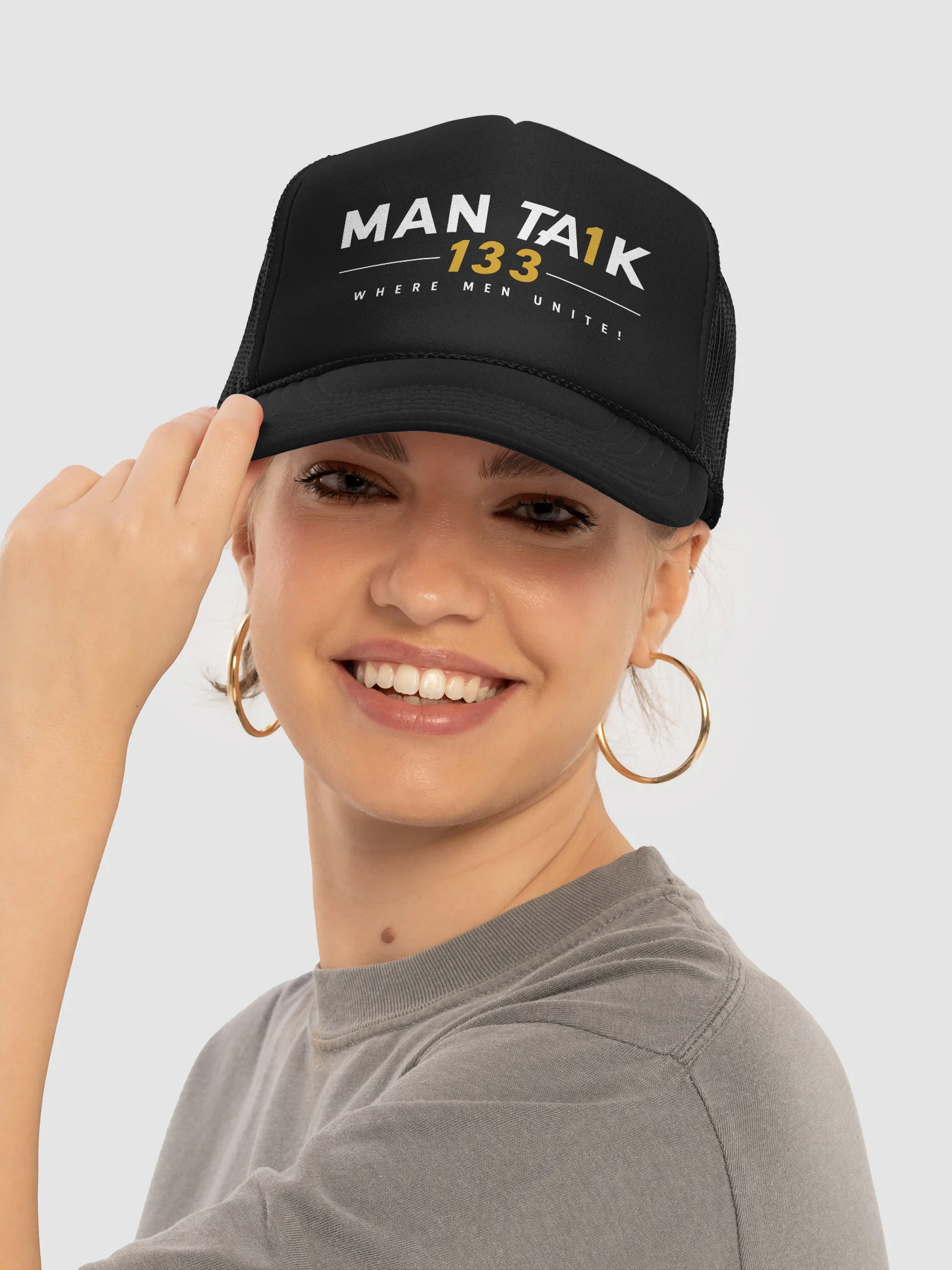 MAN TA1K 133 “Where Men Unite!” Signature Trucker's Hat | Inspirational Streetwear| Wear the Mission. Represent the Brotherhood. product image (13)