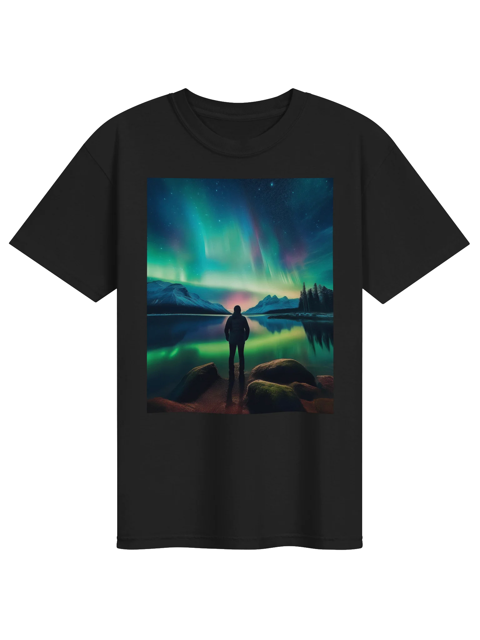 Aurora Lake Nightscape Tee product image (1)