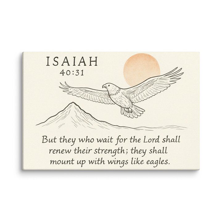 Isaiah 40:31 Christian Canvas Wall Art – Bible Verse Scripture Decor product image (1)
