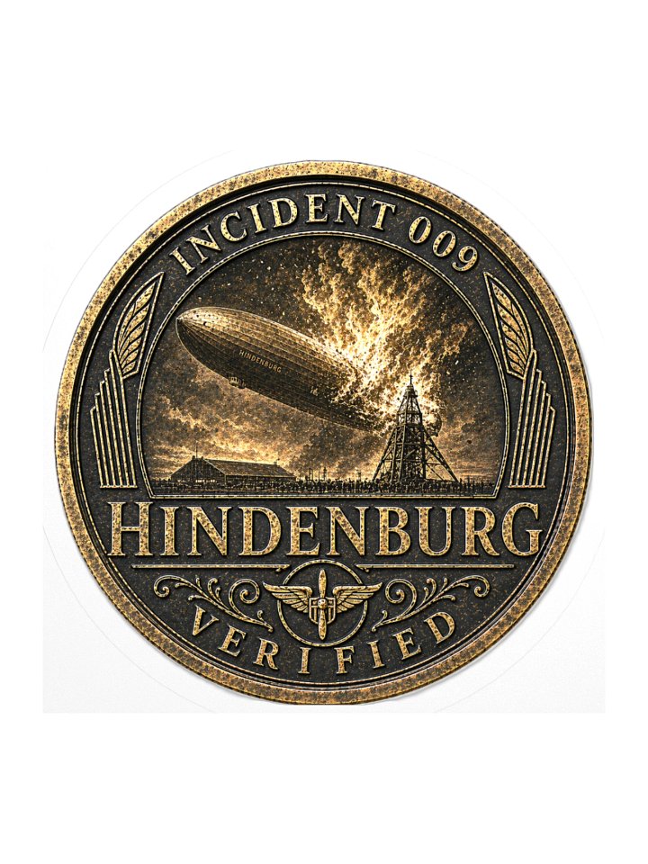 Incident 009 — Hindenburg Archive Badge Sticker product image (1)