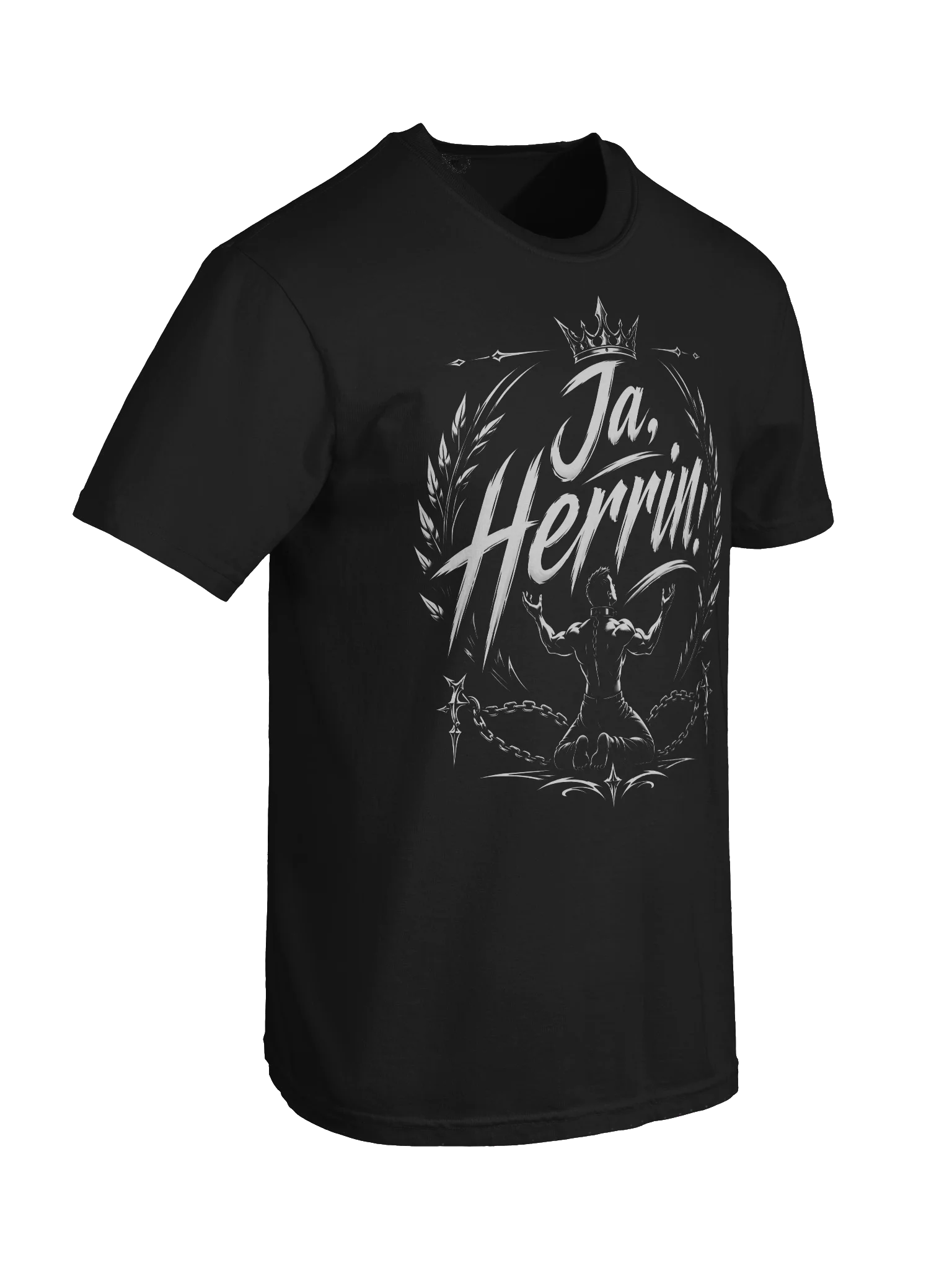 Ja, Herrin! – Geboren, um zu dienen | Dominantes Front-&-Backprint T-Shirt product image (8)