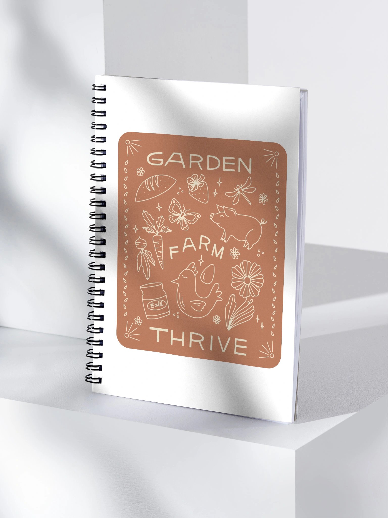 Rust Garden. Farm. Thrive. Illustrated Notebook product image (4)