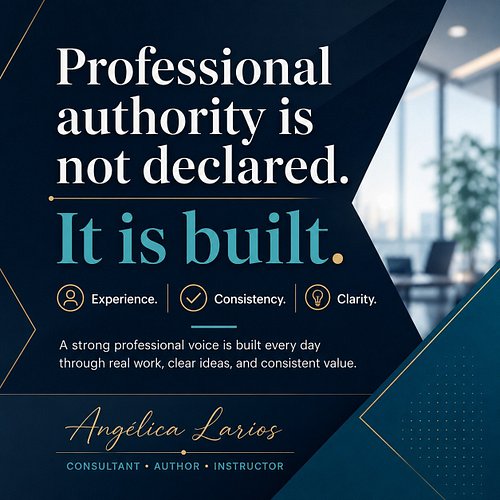 Professional authority is not declared.

It is built.

It is not enough to say:

“I’m an expert.”

“I have experience.”

“I k...
