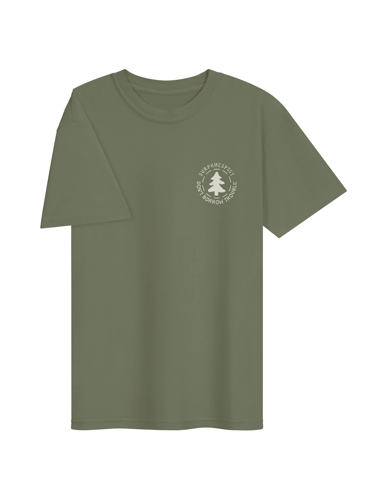 Don't Borrow Trouble White Graphic T-Shirt product image (3)