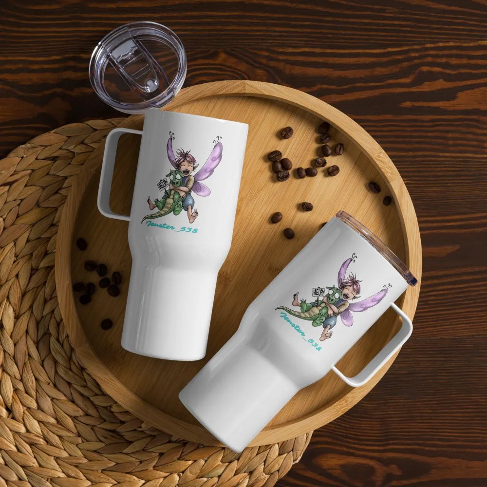 Whimsical Fairy and Dragon Hug Travel Mug product image (12)