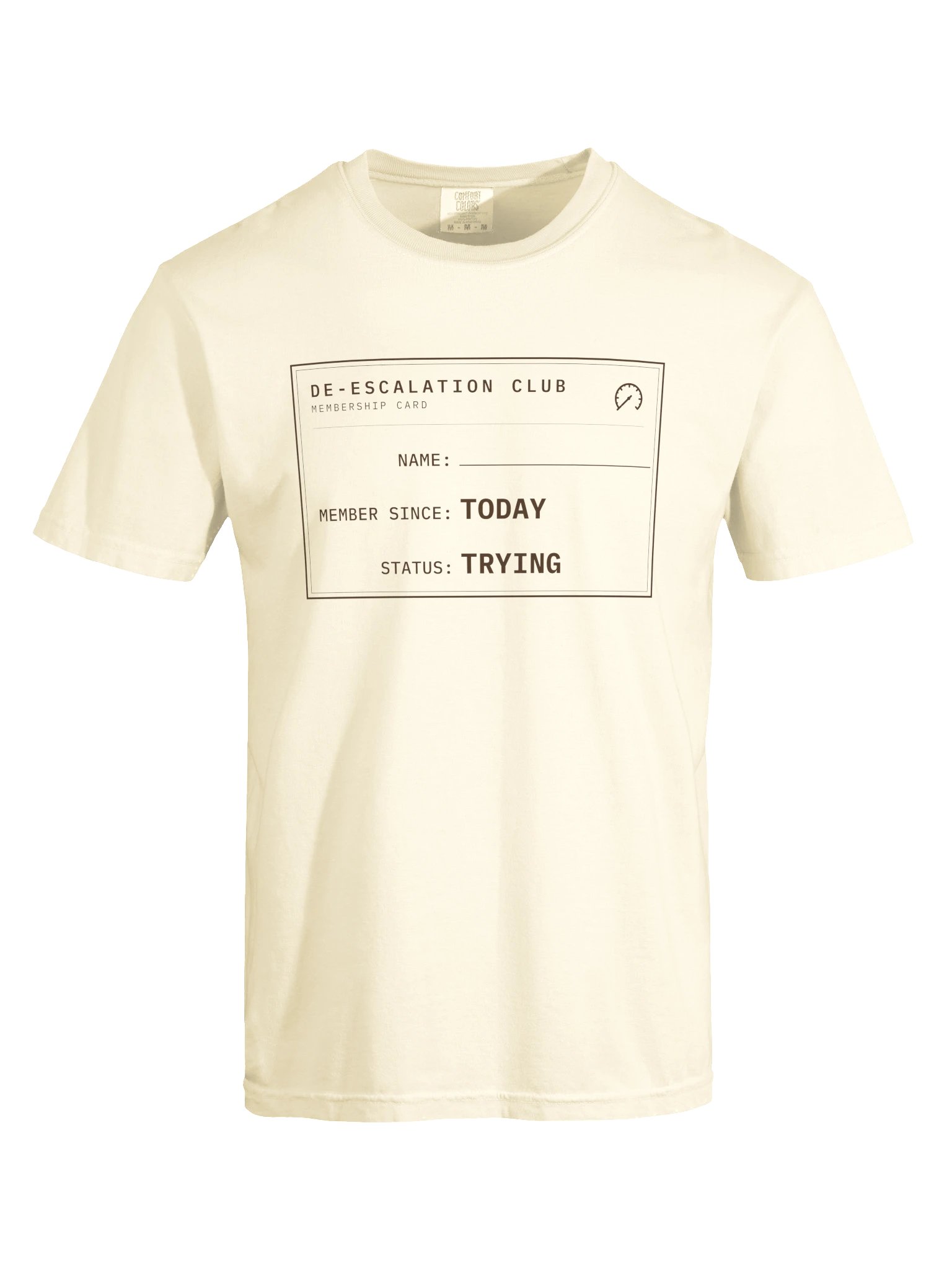 Membership Card Comfort Colors Tee, De-escalation Club, Funny Wallet Card Shirt product image (5)