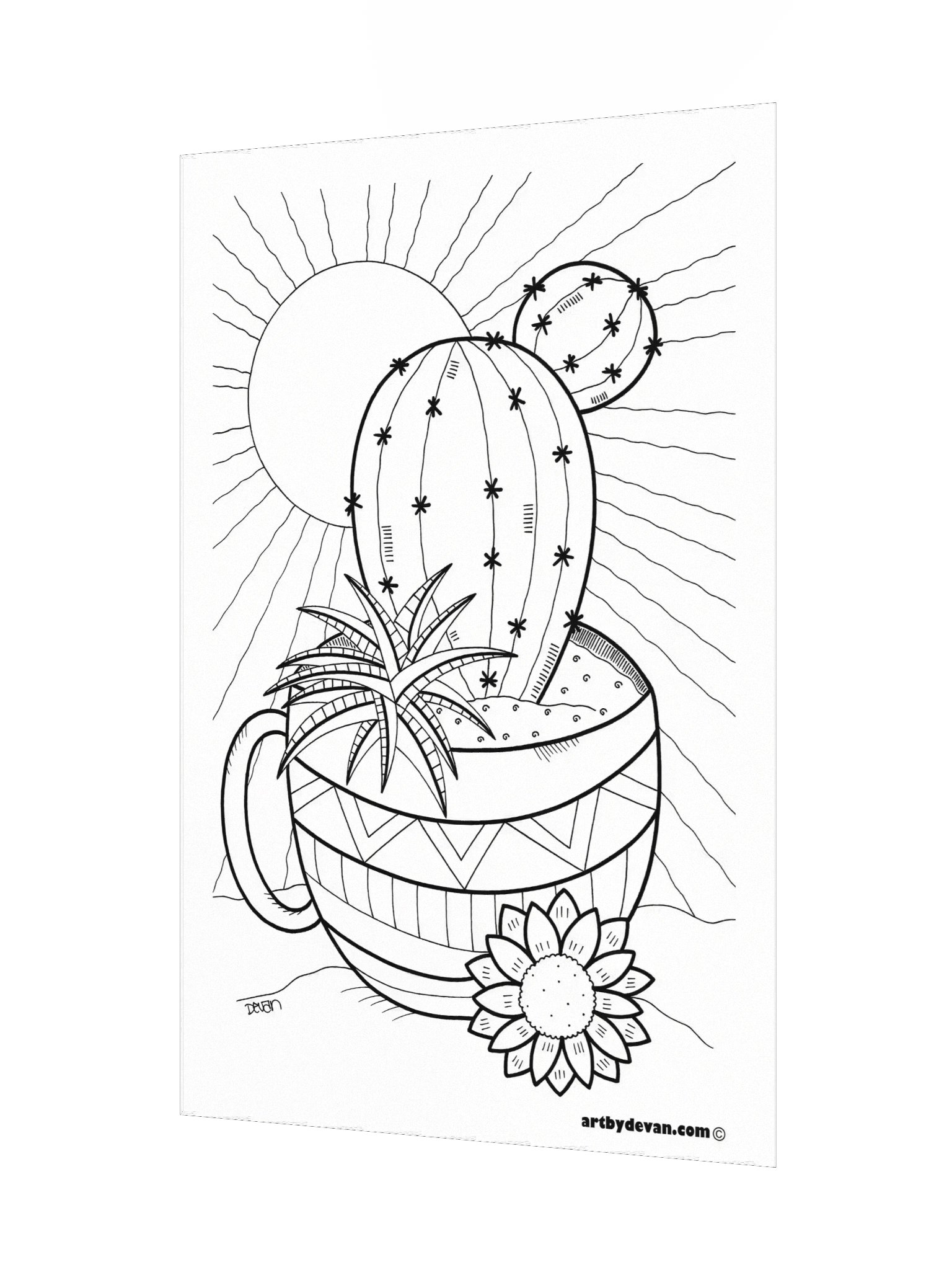 Color Your Own Art: Prickly Morning product image (3)