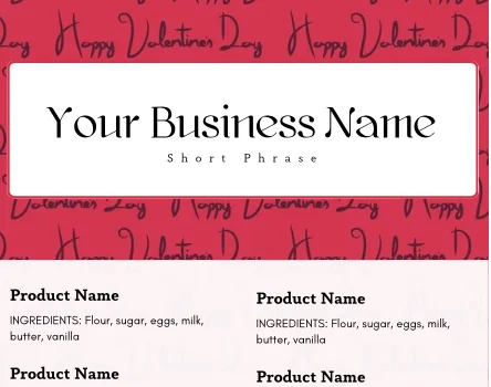 Love Letter Cake Tasting Label Templates product image (1)