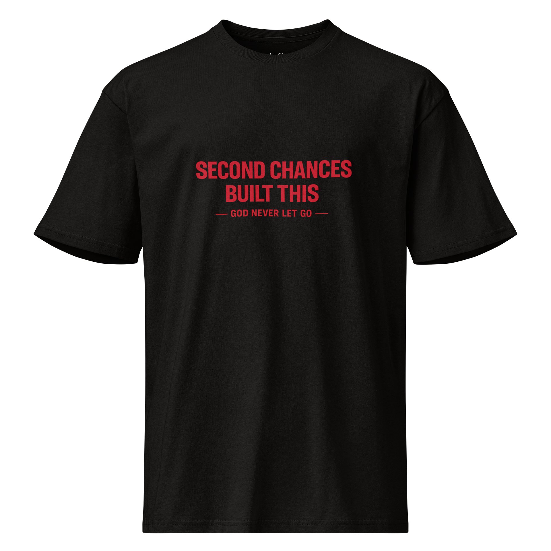 Second Chances Built This Tee — White/Red Edition product image (1)
