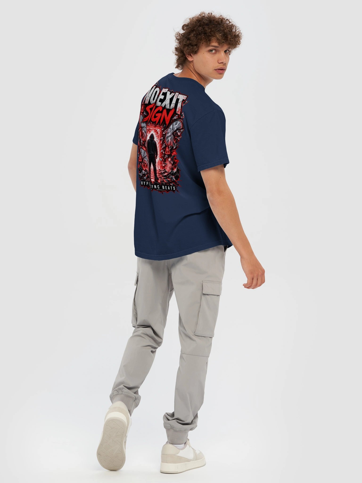 No Exit Sign — Hyper Sync Beats Heavyweight Graphic T-Shirt product image (8)