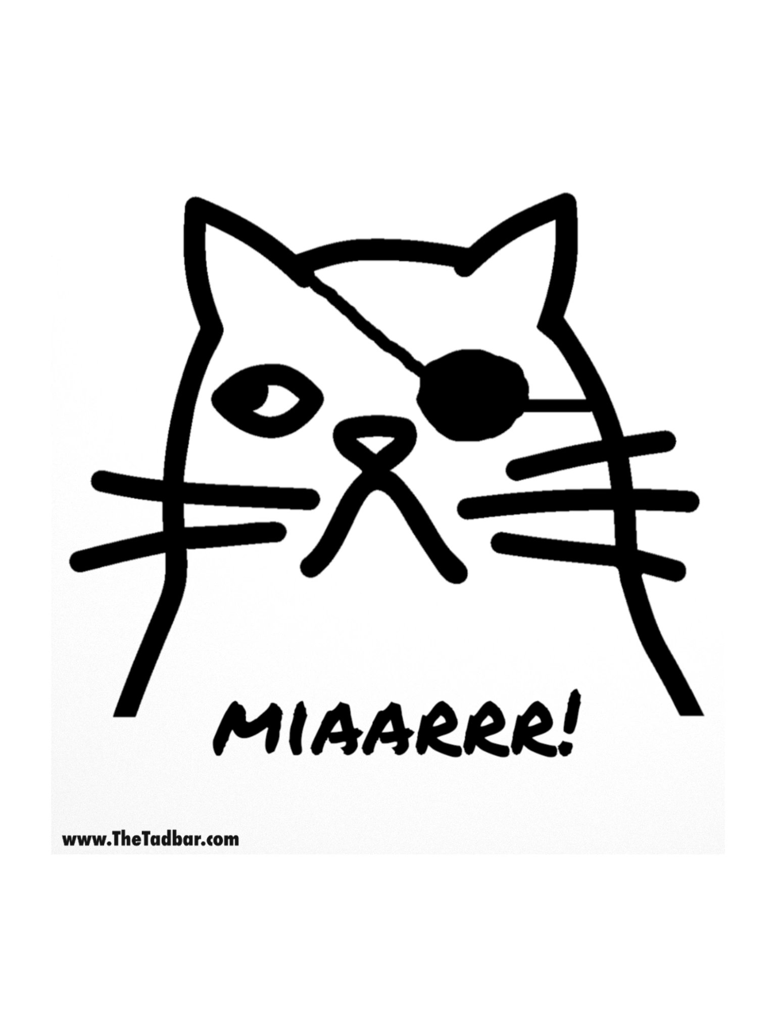 Pirate Cat Sticker (4"x4") product image (1)