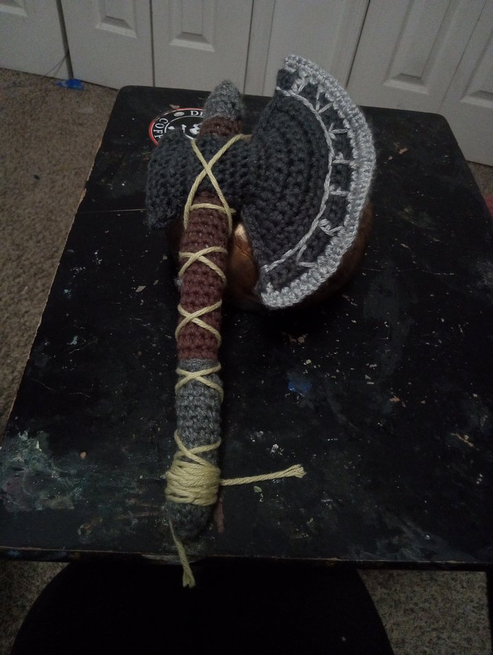 Viking ax crocheted strength and courage. product image (2)