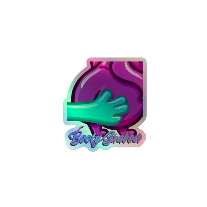 Booty Grabber Holographic sticker product image (1)