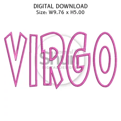 Virgo Applique Embroidery Design product image (1)