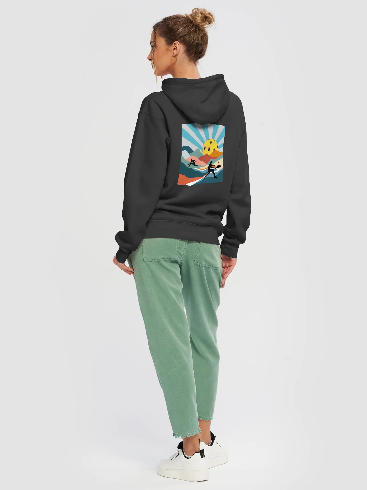 Discover Pickleball Premium Hoodie Dark Colors product image (6)
