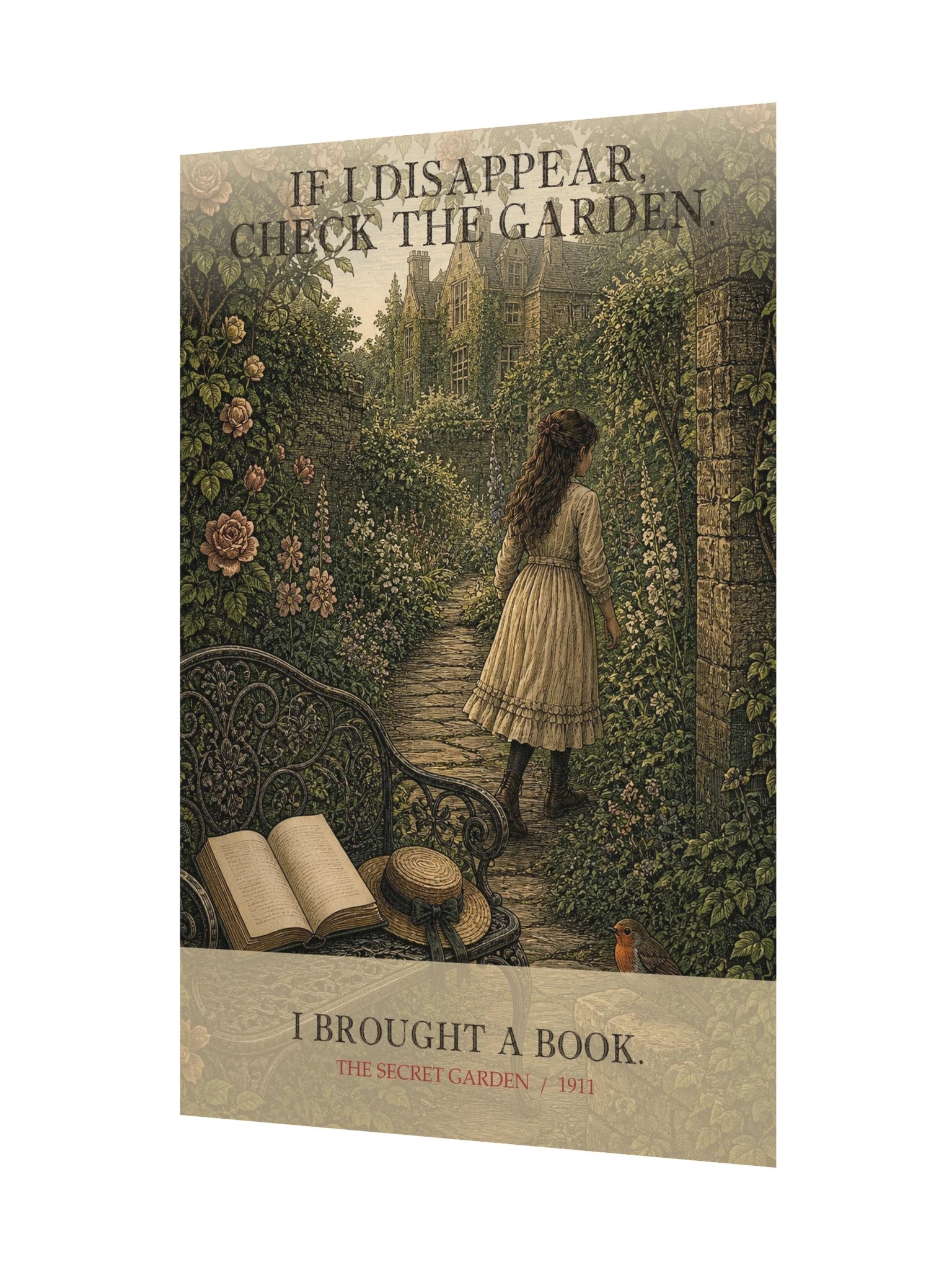 If Disappear Check Garden Brought Book -- The Secret Garden Art Print product image (11)