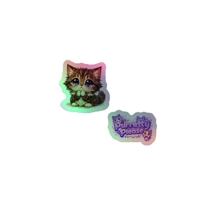 Purretty Please Holographic Sticker Sheet product image (1)