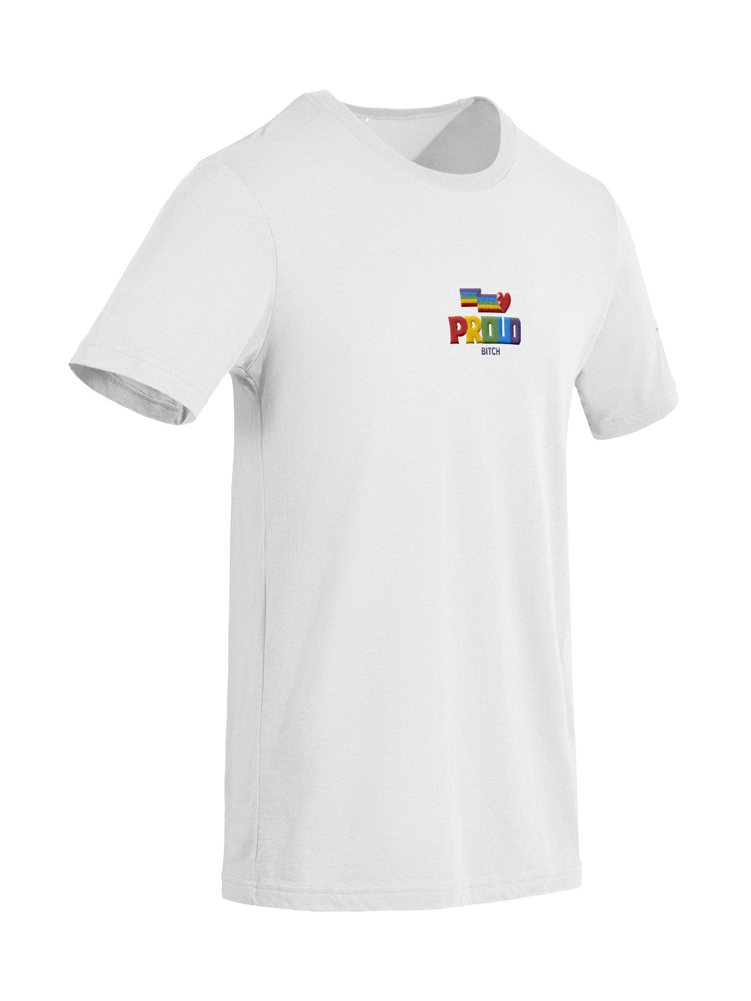 Embroidered Proud Bitch Rainbow Graphic Tee product image (4)