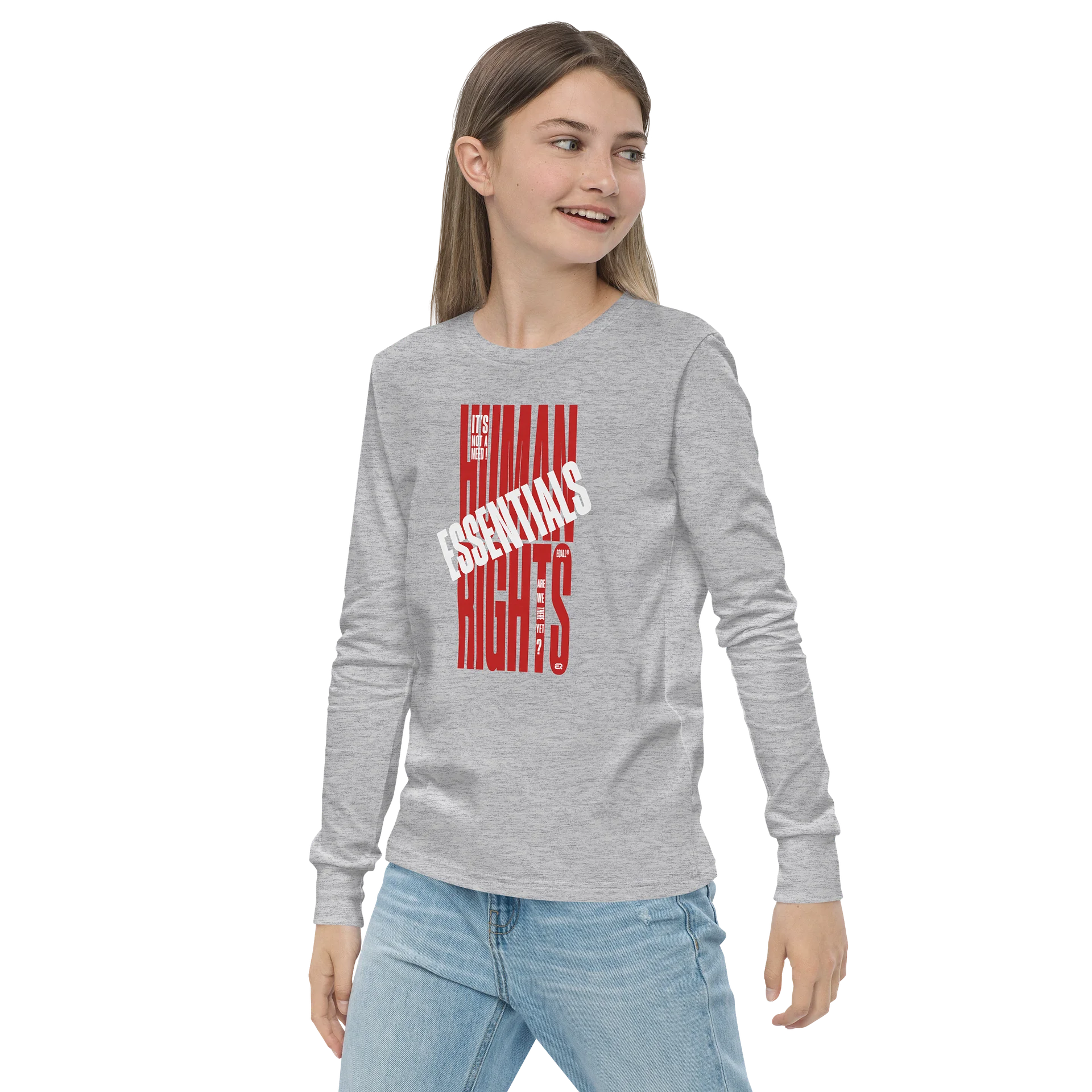 EQALL® Essentials Human Rights Matter RAWKDZ Unisex Bella+Canvas_Red / White product image (3)