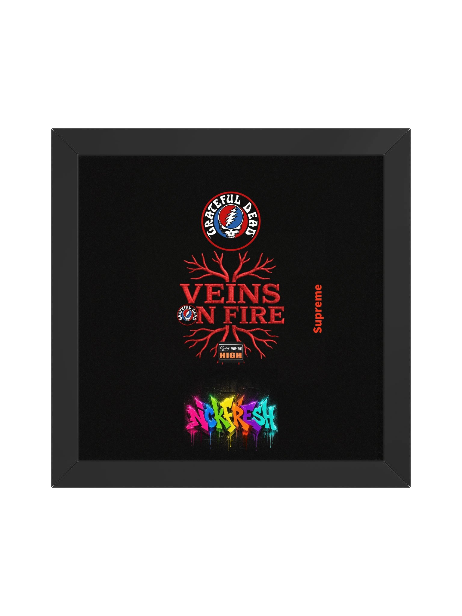 FRAMED ART DROP VEINS ON FIRE product image (2)