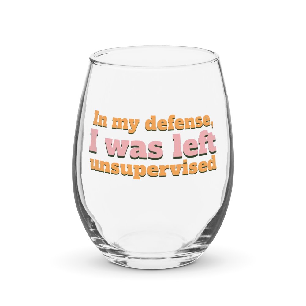 In My Defense Wine Glass product image (1)