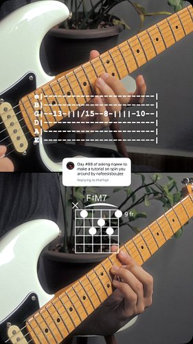 spin you around by nafeesisboujee 💫
guitar tutorial with tabs and chords 

bro waited almost 100 days 🥀 

#guitarchords #guit...