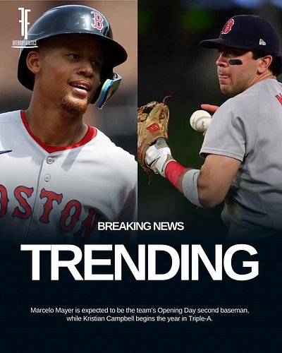 Per Rob Bradford: Marcelo Mayer is set to take over as the team’s 2026 Opening Day second baseman, while Kristian Campbell wi...