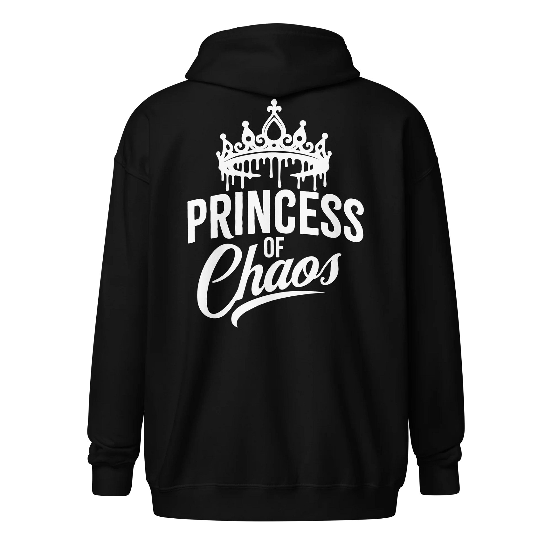 Princess of Chaos Tiara Zip Hoodie - White Text product image (5)