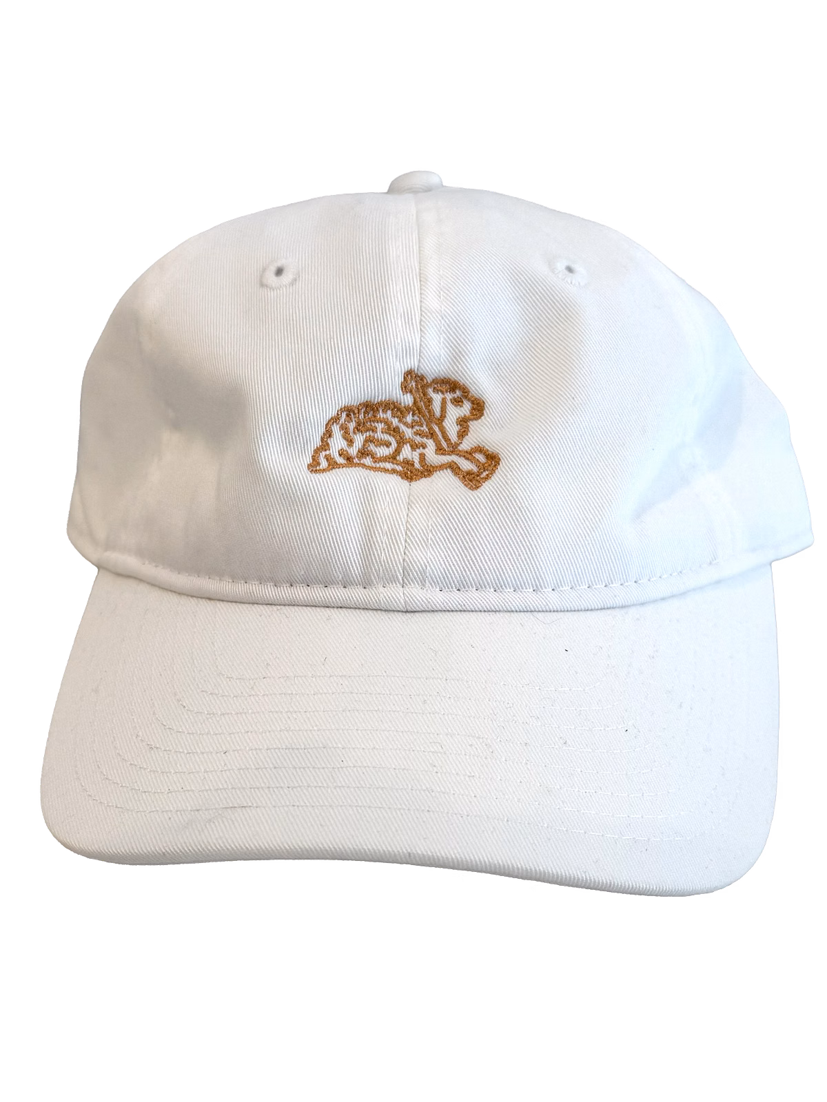The Lamb dad cap, white and gold