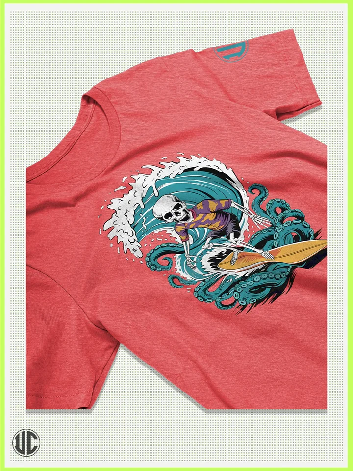 Dead Wave Rider – Skeleton Surf Tee for Streetwear and Beach Vibes product image (2)