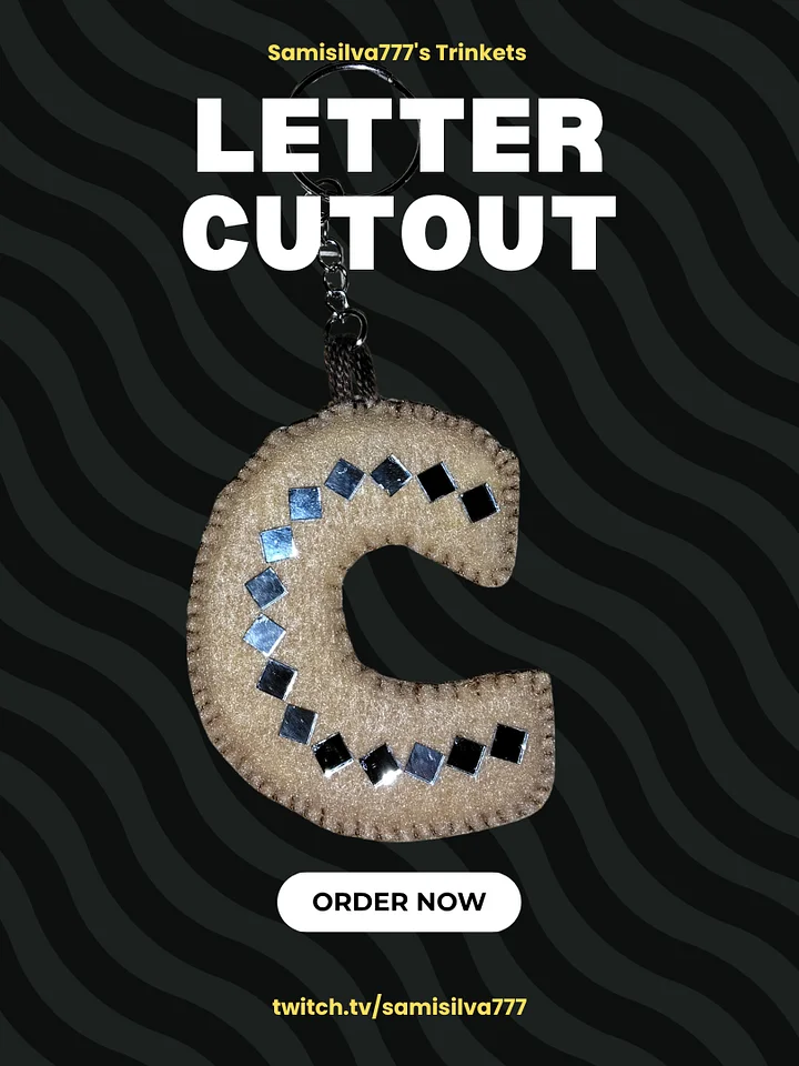 Letter Cutout 2D Keychain - Custom product image (1)