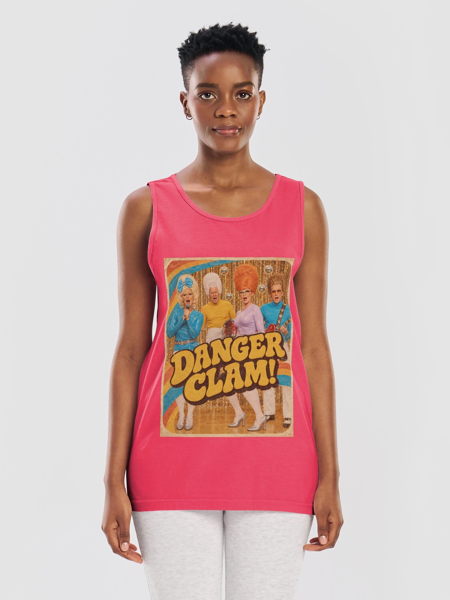 DANGER CLAM! | VINTAGE EDITION | The Official Retro Flux TV Tank | Comfort Colors Unisex Garment-Dyed product image (2)