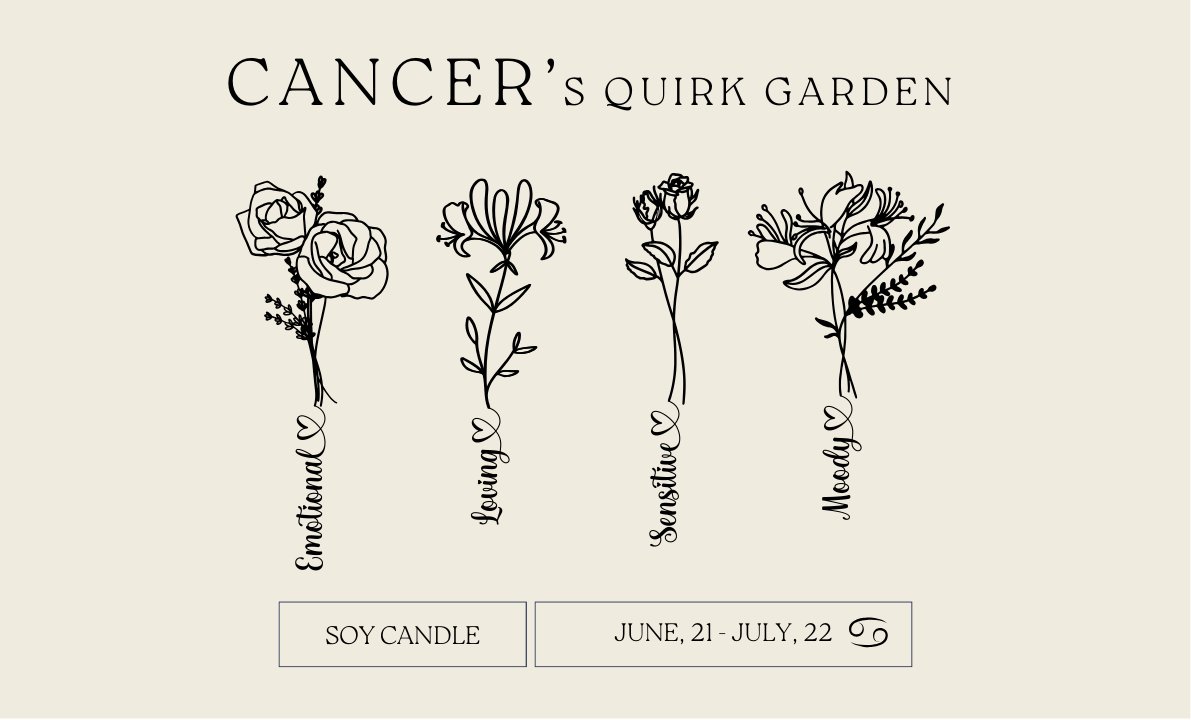 Minimalist Month Flower Cancer Vegan Soy Wax Candle product image (5)