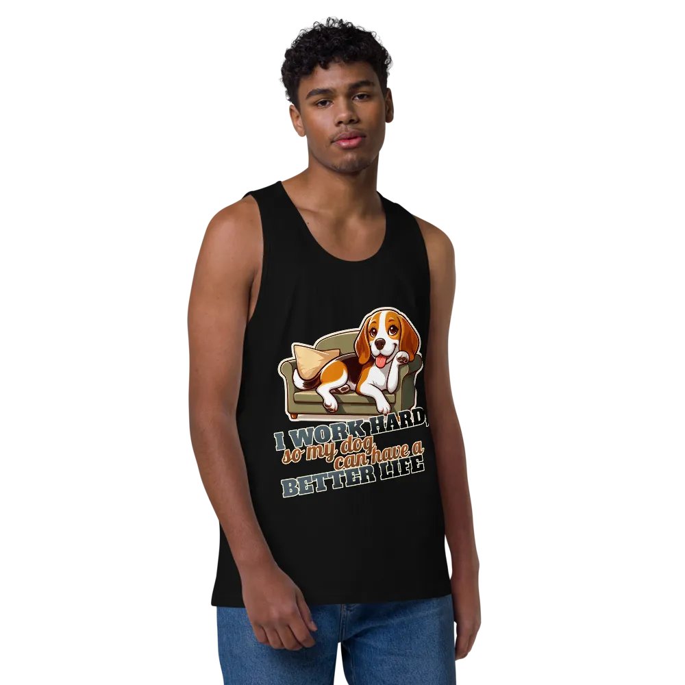 Work Hard - Beagle sofa - Tank top product image (13)