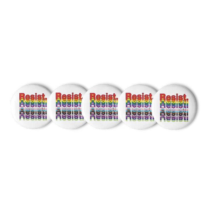 Resist - Rainbow Set of Five Pins product image (1)