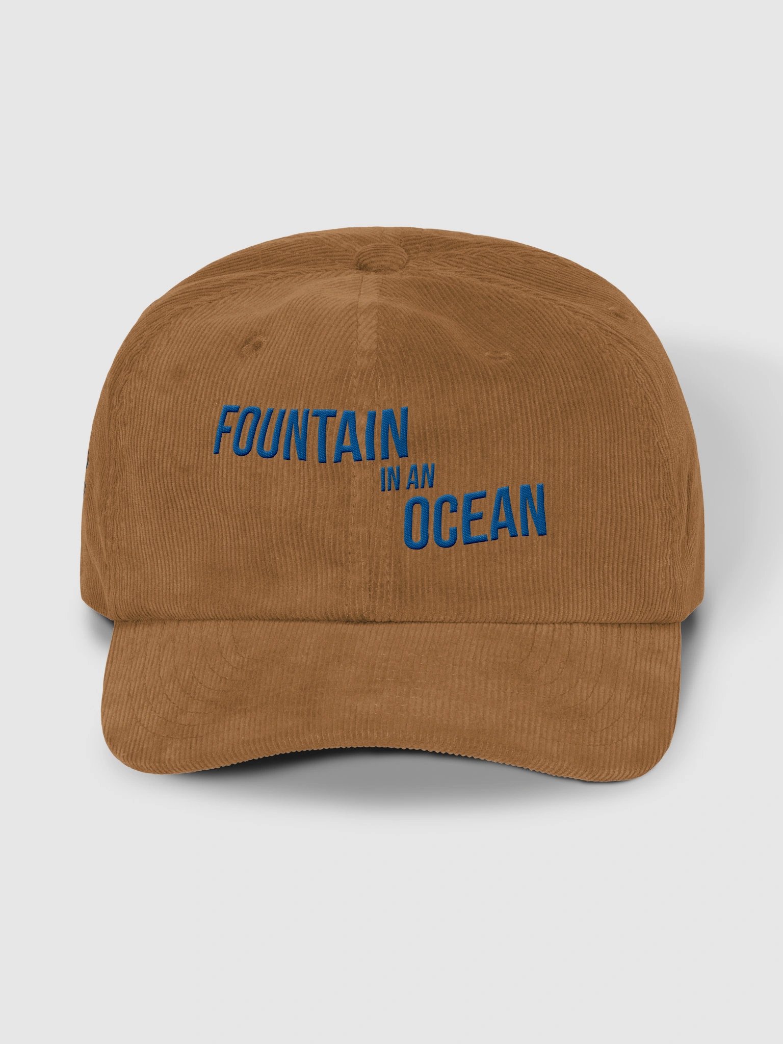 Fountain in an Ocean Embroidered Corduroy Hat product image (1)