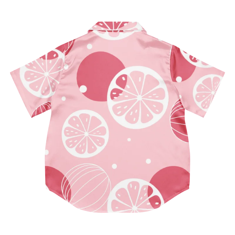 Pink Citrus Pattern Pajama Top product image (4)