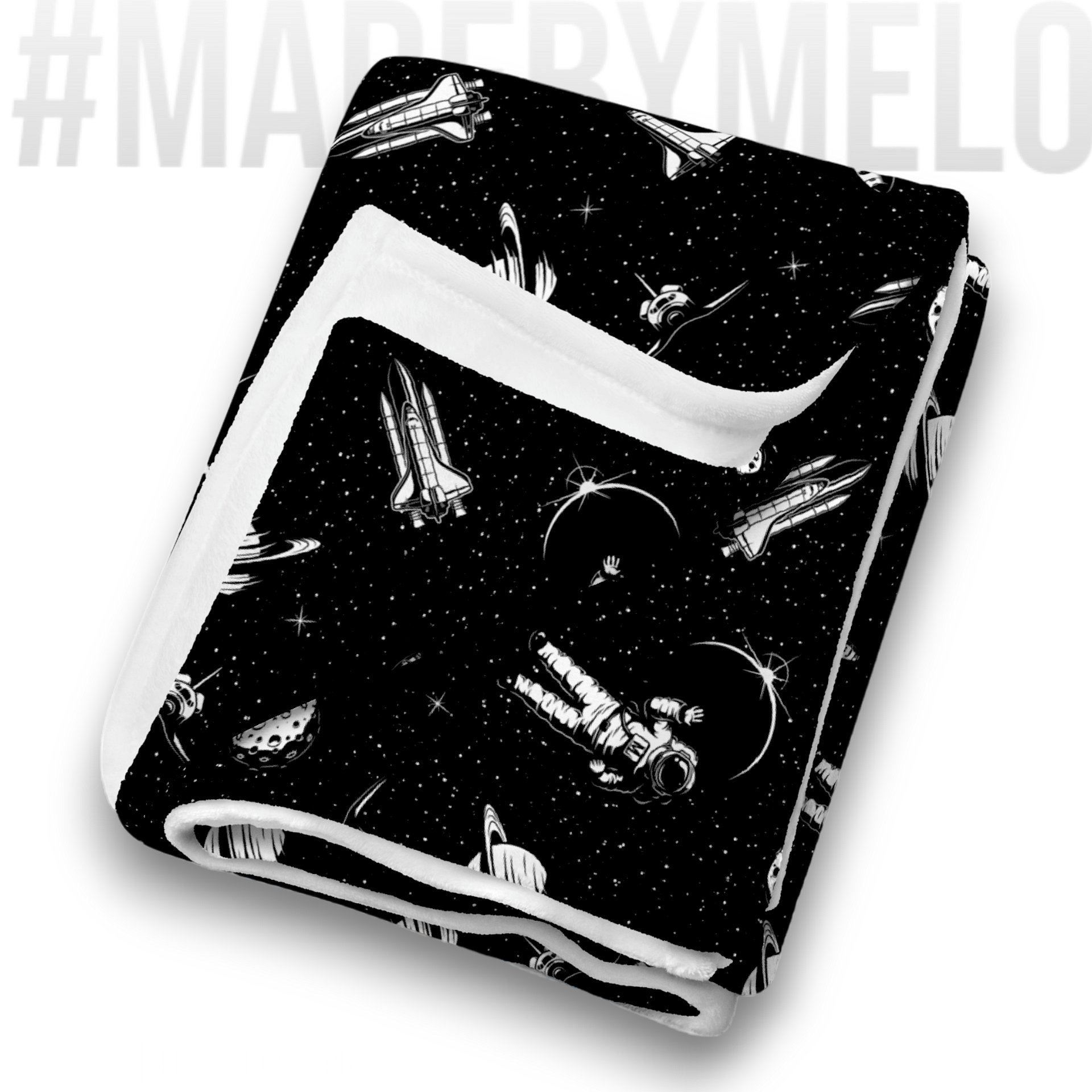 Spaced Out B&W - Blanket | #MadeByMELO product image (10)