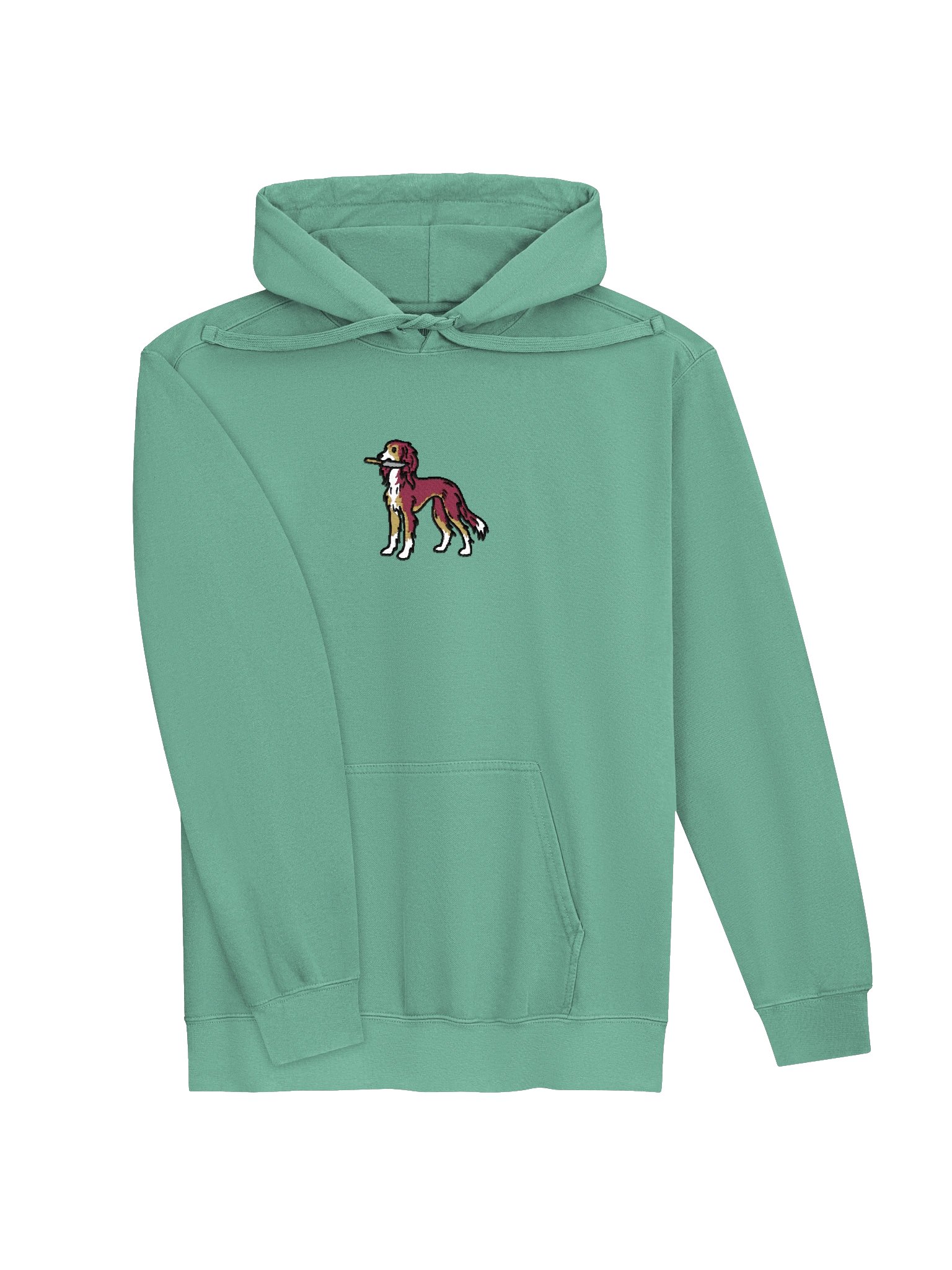 Funny Chibi-Style Saluki(Red Tricolor) Embroidered Premium Hoodie product image (43)