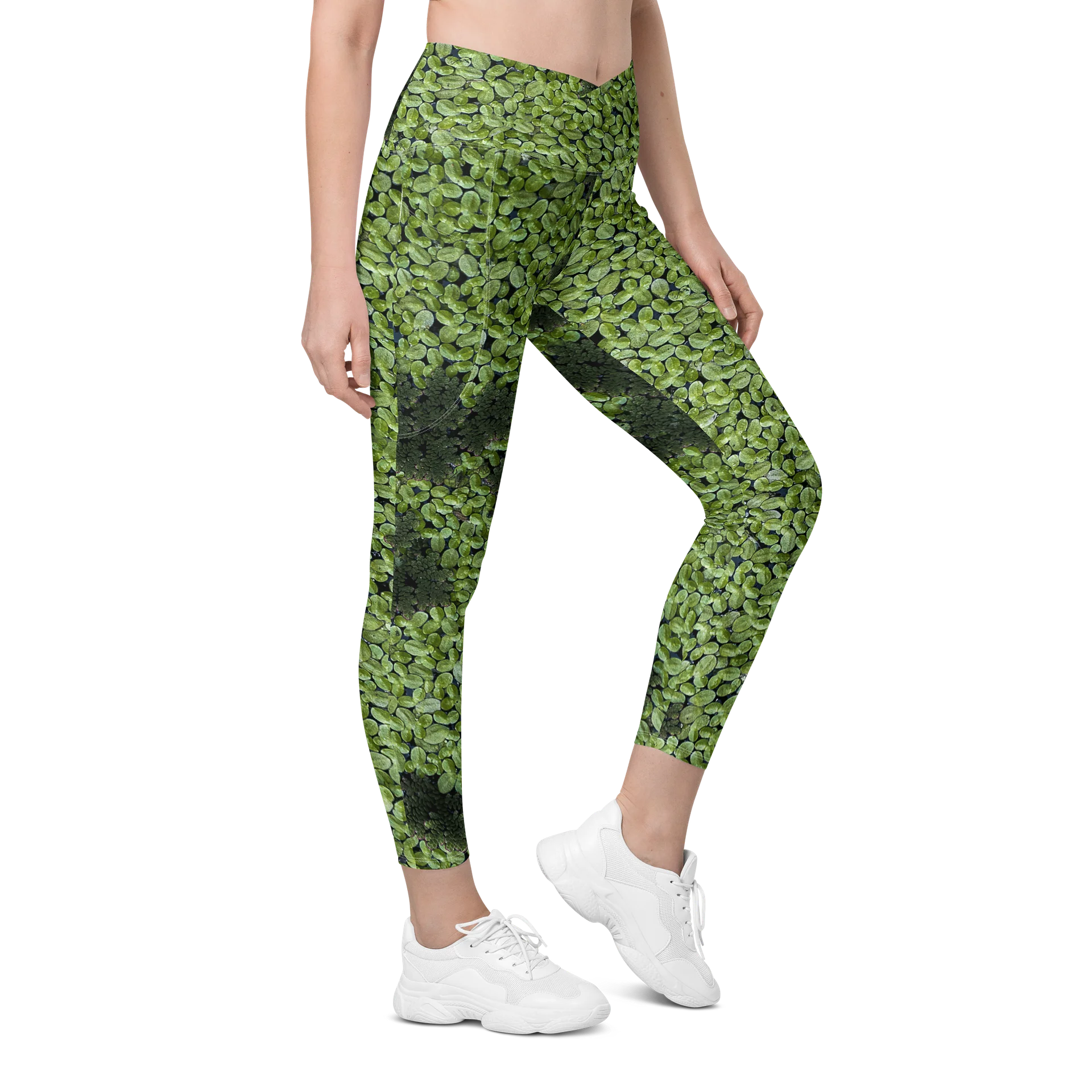 Verdant Life Women's Crossover High-Waisted Leggings with Dual Pockets product image (5)