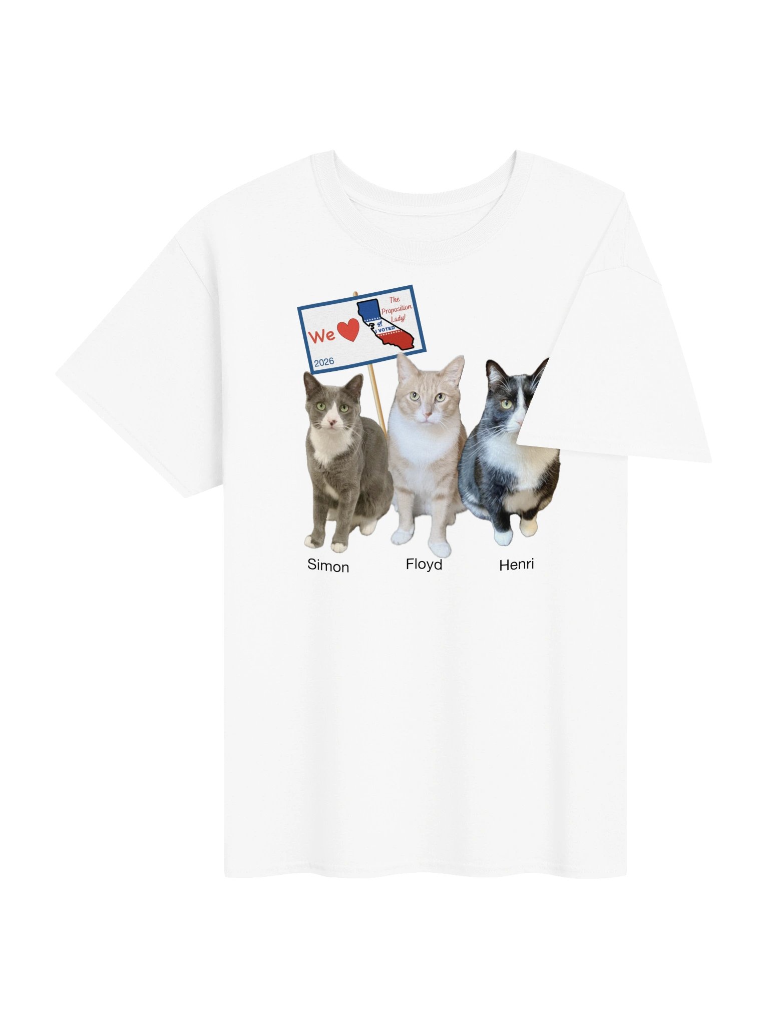 Kitties Heart the Prop Lady! White Tee Shirt product image (4)